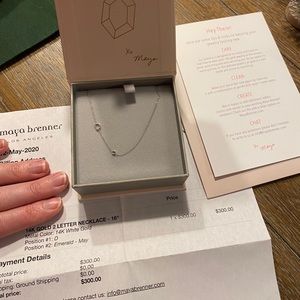 Maya Brenner Necklace white gold letter/birthstone